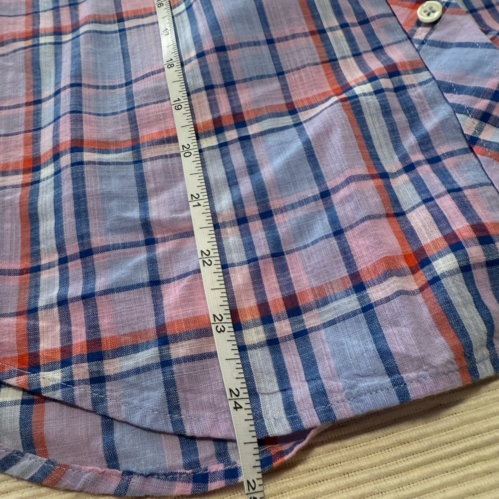 Talbots Plaid Button-Up Shirt - Pink and Purple Small - Picture 5 of 6